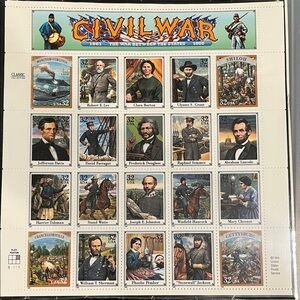 Civil War Commemorative Stamp Sheet